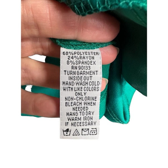 Bob Mackie Wearable Art Green Jacket with Black Buttons Size Lg Excellent Cond - Picture 5 of 8